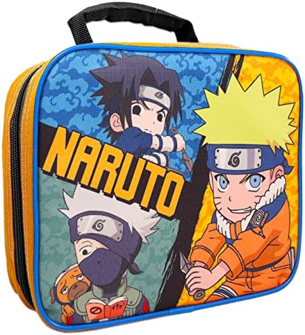 A Action Comics Naruto lancheira para meninos Conjunto - Bundle com lancheira Naruto, adesivos e muito mais | Lancheira
