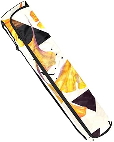 Ginkgo Sair em Sacos de Mate de Yoga de outono Bolsa de transporte de ioga de ioga para homens, Exercício de ioga transportadora com cinta ajustável