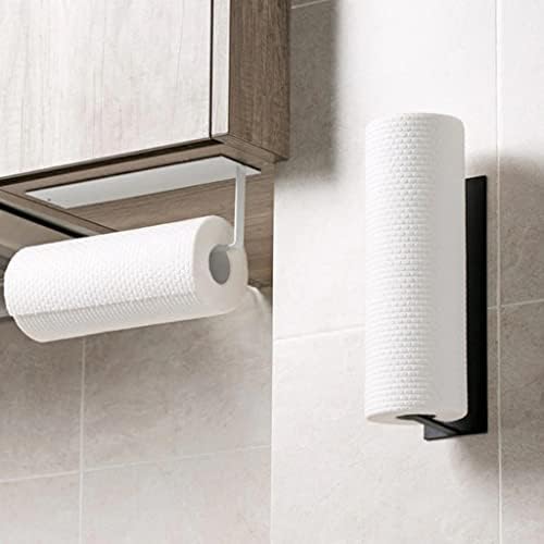 Sob o porta -toalhas de papel do armário, o suporte de papel toalheiro de cozinha porta -toalhas do suporte de parede Towel Roll Holder sem dispensador de papel para o banheiro perfurante