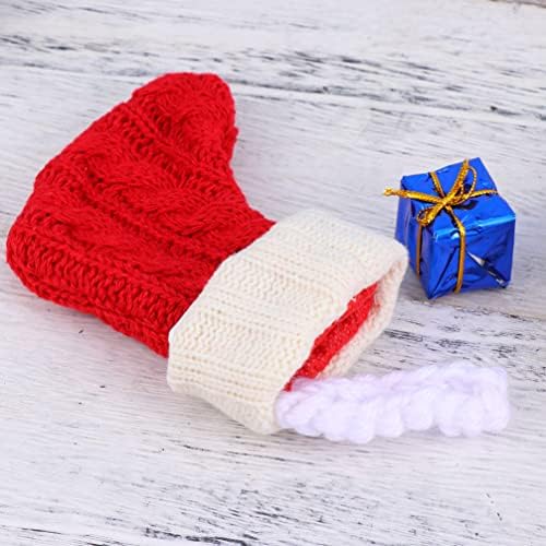 Ornamentos da natividade do Yard Ween Saco de utensílios de talheres de Natal: 8pcs malha de natal meias slow spot bolsa de colher