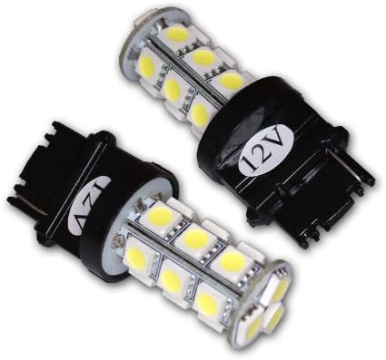 Tuningpros ledsl-3156-ws18 lâmpadas LED de luz de parada 3156, 18 SMD LED White 2-PC Conjunto
