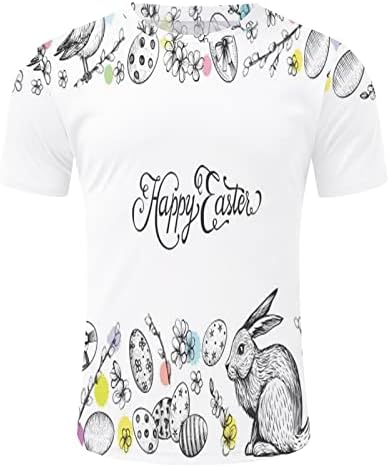 Camisa havaiana de páscoa coelho de páscoa coelho camisa estampada camisa clássica camisa polo de manga curta para homens com desenhos