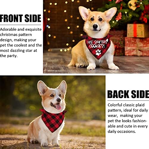 4 Pack Birthday Dog Bandanas - Triângulo clássico Feliz Natal impressão de outono xmas xmas com cachecol de estimação Bibs de