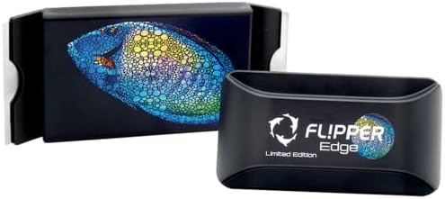 Fl! Pper Flipper Edge Tang Edição limitada Limpador de aquário magnético flutuante | 2-em 1 Lâminas de lâmina dupla