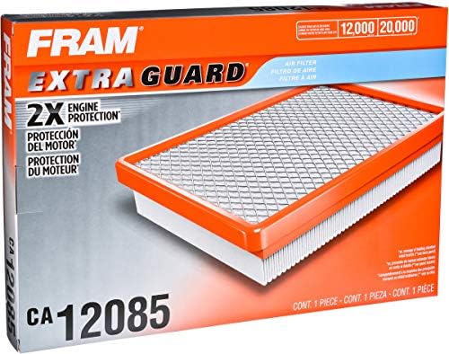 Fram Extra Guard Motor Air Filter Substituição, instalação fácil com proteção avançada do motor e desempenho ideal,