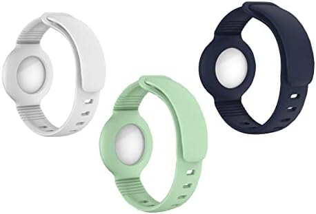 3Pack Airtags Caso Watch Band, Caso de protetora de pulseira GPS Caso do localizador anti-perdido, Strap de proteção de silicone