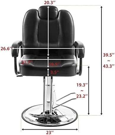 Cadeira de barbeiro reclinável com MGWYE com bomba de serviço pesado para o equipamento de spa de salão de beleza de salão de beleza