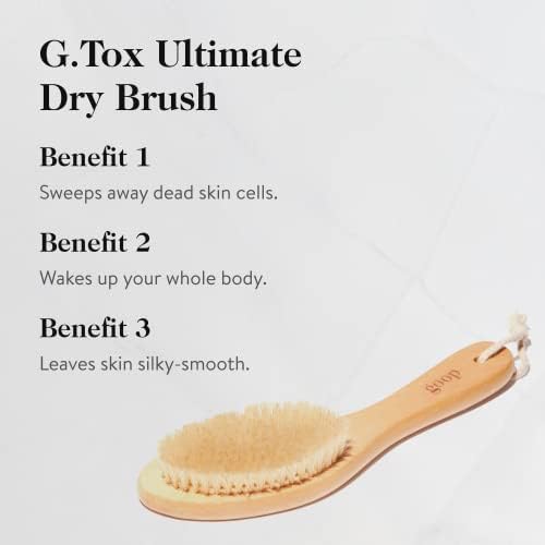 Brush seco da Goop Beauty | Esfoliante e desintoxicante para a pele seca | Escova de madeira com fibras de sisal biodegradáveis