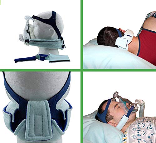 CPAP pescoço almofada - tampas premium cpap de cpap por endurimado - compatível com tira de capacete para CPAP - almofadas de conforto para a maioria das máscara faciais cheias