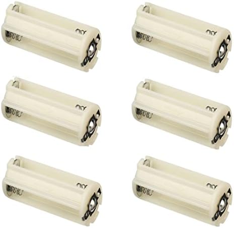 Gfortun 6pcs 3x1.5v AAA Conexão de conexão de plástico Caso de armazenamento de bateria Adaptador de caixa bege bege