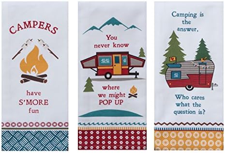 Kay Dee Designs Camping Life Kitch Tea Toalhas, Conjunto de 3