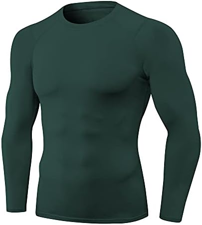 Camisas de compressão atlética masculinas Treinas de manga comprida Tops de ginástica seca Cool Subsirts T-shirt ativos esportes