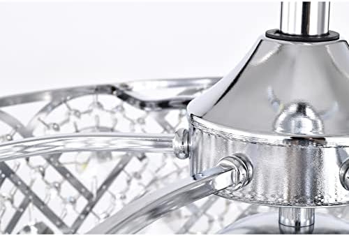 Armazém de Tiffany Alexia acabamento cromado de 24 polegadas Modern Glame Style Crystal Teto iluminado Fandelier com cromo