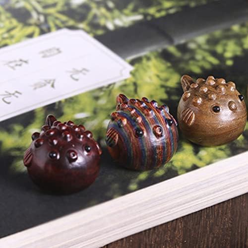 Yard We Home Decor Kids Toys Tiny Puffer Figurina Mão esculpida Fazenda Estátua Estatueta Escultura Miniatura Aquário Miniatura Os