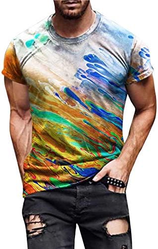 Camisas masculinas Moda de rua masculina Casual Design Interessante Camisas de manga curta redonda de pescoço para homens