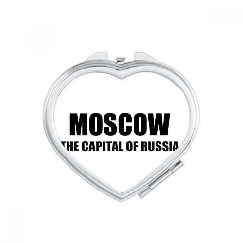 Moscou A capital da Rússia Heart Mirror Travel Magnification Portable Handheld Pocket Makeup
