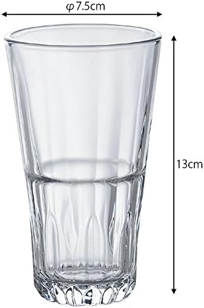 Glass Stylish: uma empresa Libbery Royal Leerdam LB88 15796 Beverage 10.1 fl oz φ3.0 x H5.1 polegadas, 12 peças ya