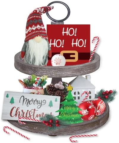 Decoração de Natal para bandeja em camadas 15 pcs decoração de mesa de natal