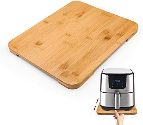 Sliders de aparelhos de bambu para utensílios pequenos de cozinha - Contador deslizante para misturador de suporte, fritadeira, cafeteira,