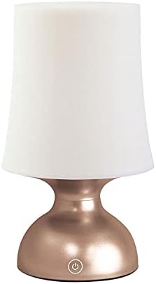 Riverlux Led Gold e White Lamp, luz noturna alimentada por bateria, luz noturna sem fio, segurança elétrica em casa, lâmpada de mesa minimalista, lâmpada de ouro decorativa