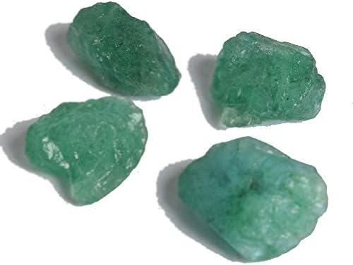 35,00 ct rocha natural em áspera crua esmeralda verde solta pedra preciosa para jóias fazendo lote de 4 pcs