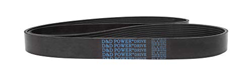 D&D PowerDrive 520J8 Poly V Belt, Borracha, 8