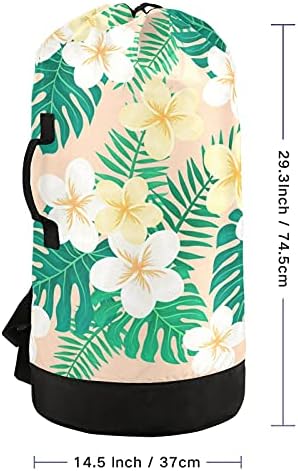 Tropicales Laundry Bag mochila de roupa pesada com alças e alças de ombro Viagem Bolsa de roupa com tração de tração Organizador