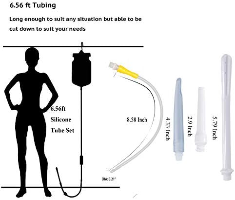 Kit de enema anti-BackFlow Kit do TopQuaFocus Focus para homens Coloque o cólon Limpando enemas de desintoxicação 11oz com capacidade