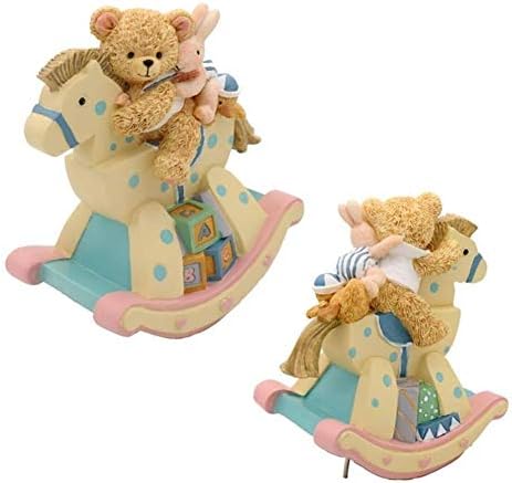 WPYYI URSO BUSKING HOME MUSICO CAIXA DE RESINA DE ROTAÇÃO Caixa de música Home Decoration Desktop Ornamentos de criança Presente de aniversário