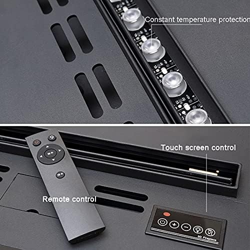 Lareira de quarto ZXB Lareira decorativa Lareira elétrica incorporada aquecedor independente com controle remoto e efeito de chama 3D ， 31,5 polegadas/39,4 polegadas, lareira em casa preta