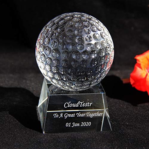 Crystal Golf Ball Trophy Free Graving Crystal Personalized Award por, presentes de aposentadoria, equipe de golfe Senior Night, Achievement