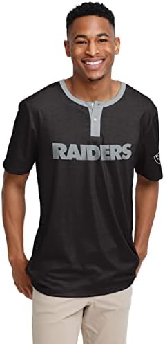 Foco Men's NFL Team camisa de capa curta Henley de manga curta