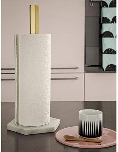Portador de toalhas de papel XJJZS - Toalhes de papel de mármore Toalhes de cobre Placada de cozinha de cozinha em pé com base em mármore base