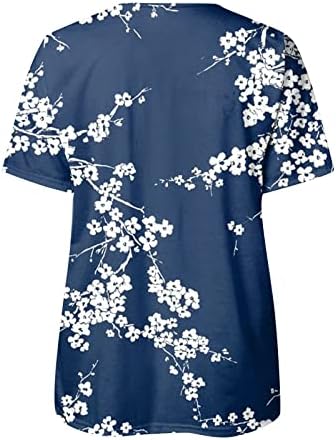 Camisetas tumorais de tamanho grande feminino para tampas de manga curta Blouses de verão estampa floral com túnica de camisa de pulôvera confortável