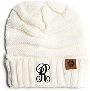 Girada personalizada para mulheres - chapéu de malha de inverno com nome bordado - presente de aniversário para ela