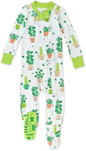 Honestbaby Boys 'Organic Cotton Snug-Fit Pedised Pijamas