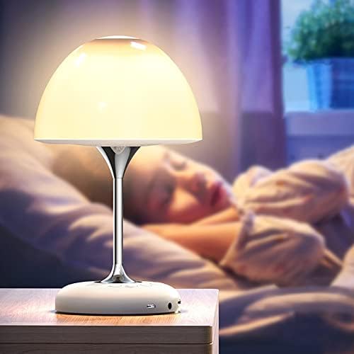 Lâmpada de cabeceira de cabeceira de Cagogo com alto-falante Bluetooth, lâmpada de mesa LED sem fio Smart Wireless com Efeito Surround Surround 3D Luzes de cores macias de 6 cores Alto-falantes de dormir para o quarto, sala de estar,