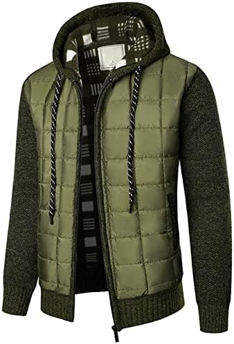 Pullover de velo masculino, com capuz masculino, lenço de luta de tricô xadrez suéter de casaco quente tampos de cores sólidas de