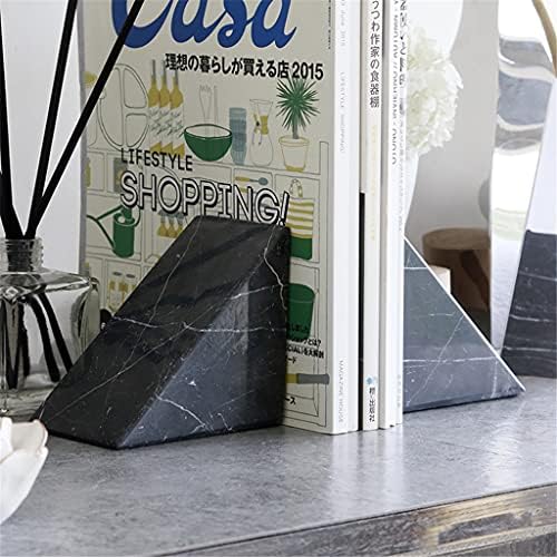 CHSOW ROOF SOFT ROOF BLACK MARBEL GEOMETRIC LOOKEND Livro Stand Bookshelf Desktop Decoration