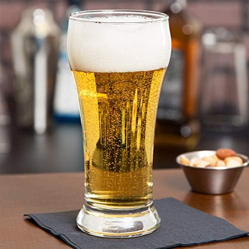 Conjunto de 6 Libbey 14 Base pesada 12 oz Pilsner Glass w/Signature Party Picks