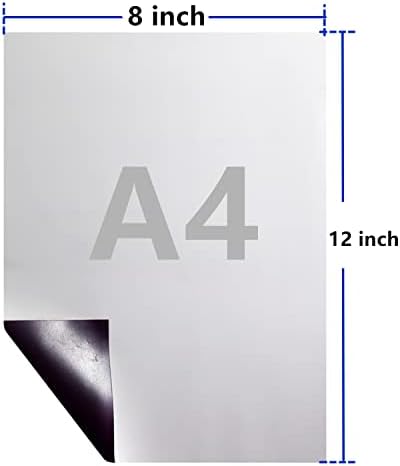 Placa de apagamento a seco Fridge Whiteboards （2 pacote） 12 x 8 polegadas Placas de aviso marcadores para o escritório da cozinha em casa （Branco)