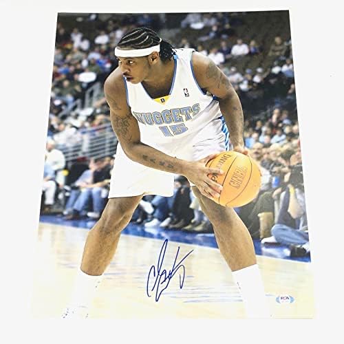 Carmelo Anthony assinou 16x20 Photo PSA/DNA New York Knicks Trailblazers Nuggets - Fotos autografadas da NBA