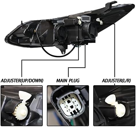 Faróis hwlmps halogen compatíveis com 2017 2018 2019 Chevy Cruze Ls w/o DRL, encerramento de farol de substituição do lado do passageiro direito, alojamento cromado lente transparente