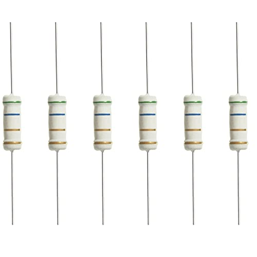 FILECT 40PCS 5,6 ohm Resistor 3W 5% Resistores de filme de óxido metálico Prova de chama de chumbo axial para projetos