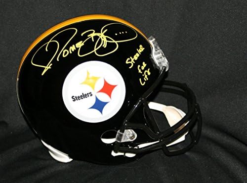 Jerome Bettis assinou Steelers for Life Pittsburgh Steelers Réplica Capacete Autograph PSA
