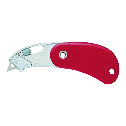 Marca parceira marca PSC-2 cortador de segurança de bolso de primavera, vermelho