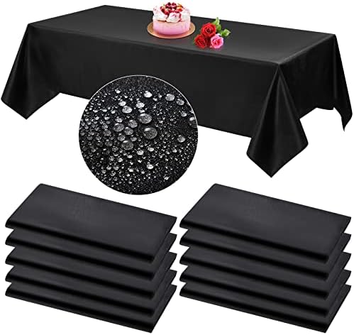 Toalhas de mesa de pacote de chumia 10 para tabelas de retângulo Toeiras de mesa de tecido Polyester impermeável e capa de mesa decorativa lavável resistente a rugas para banquete de festas de casamento