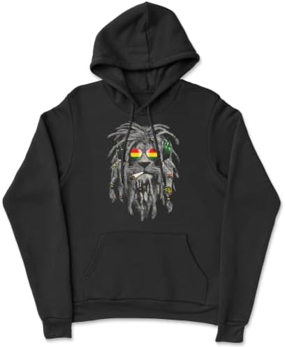 Camisa de camisa rasta capuz leão dreads verdes e suéter de vibração inspirada no reggae conjunto