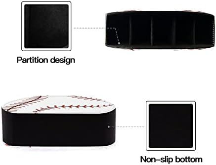 Scorrero Baseball Lace Remote Control Solder com 5 Compartimento PU CAIL DE CAUSO DE CATY CAIXA CAIXA DE MÁGIL DE MEDIA DE