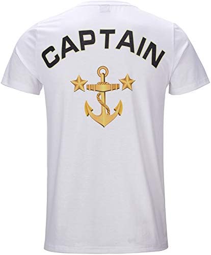 Funny World Men's Capitão T-shirt Graphic Sleeve Yacht Party Fantas